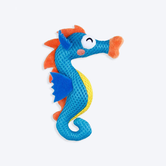 GiGwi Dental Mesh' Seahorse Cat toy - Blue - Heads Up For Tails