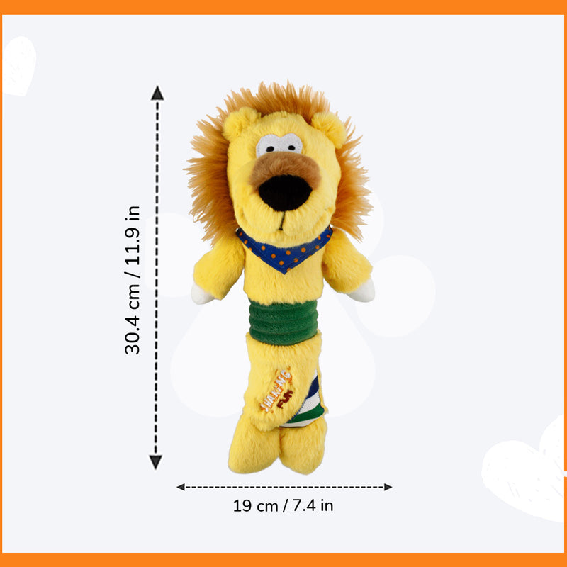GiGwi Lion Dog Plush Toy With Squeaker Inside - Heads Up For Tails
