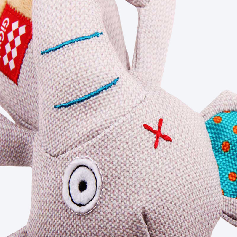 GiGwi Friendz Dog Plush Toy - Elephant (with TPR Johnny Stick) - Heads Up For Tails