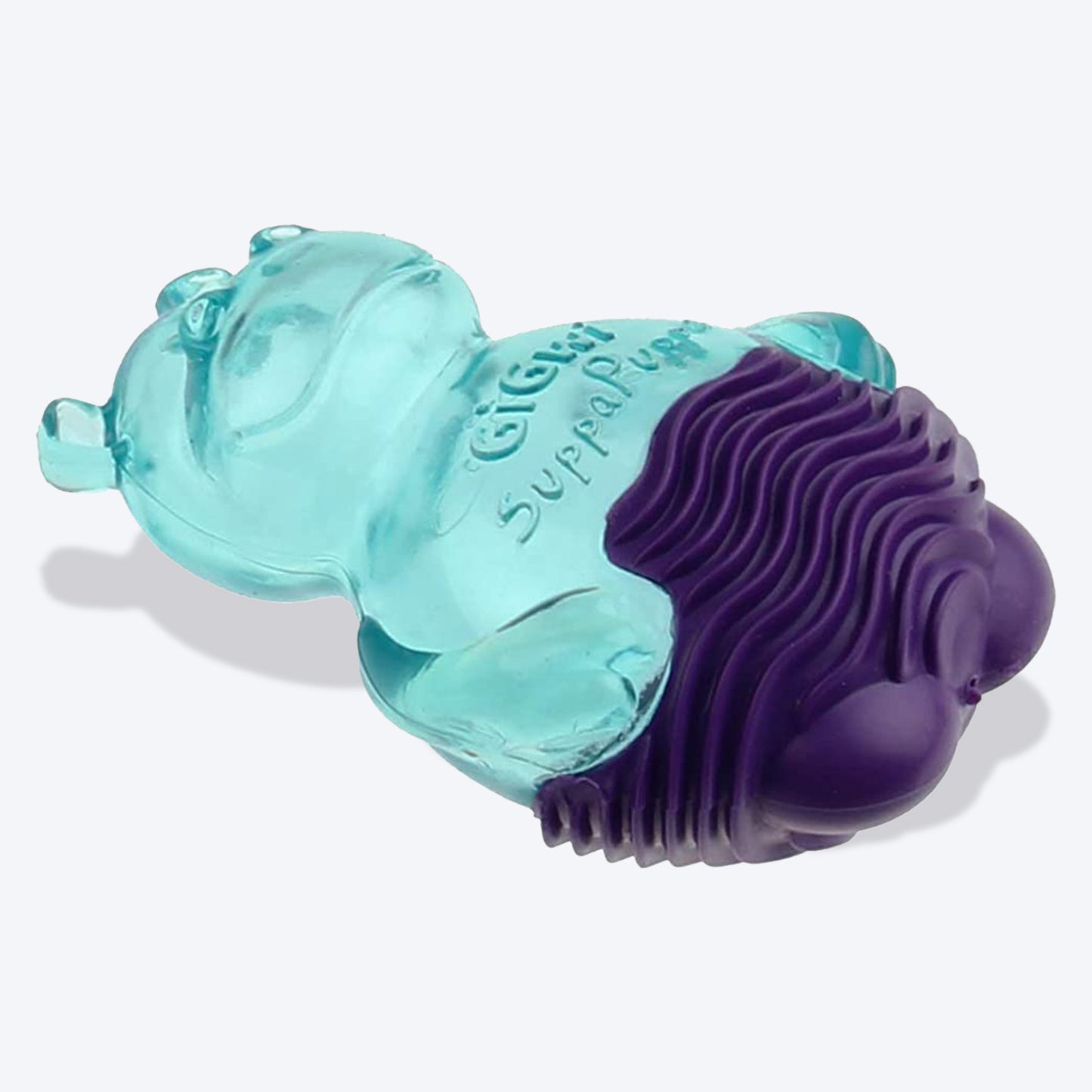 GiGwi Suppa Puppa Dog Toy - Hippo - Blue/Purple - Heads Up For Tails