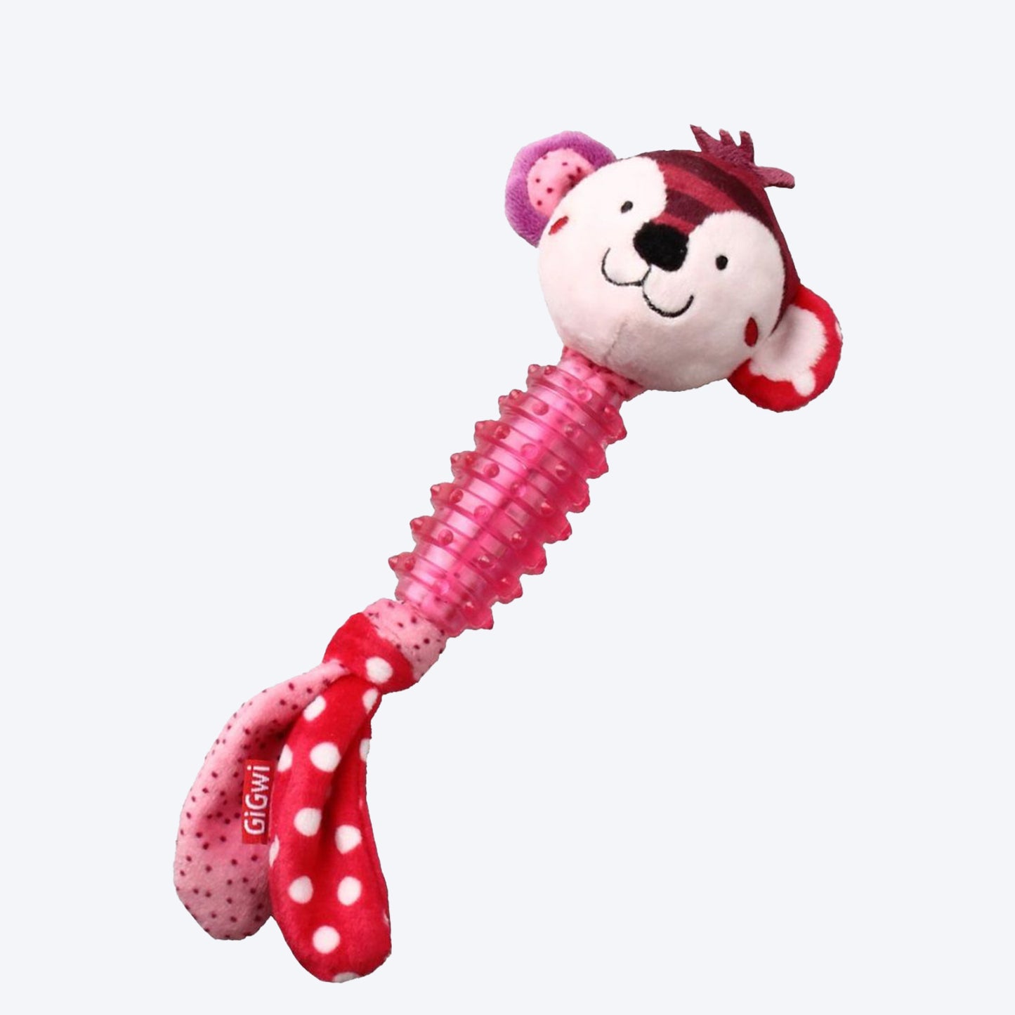 GiGwi Suppa Puppa' Monkey Plush Dog Toy with Squeaker inside - Heads Up For Tails