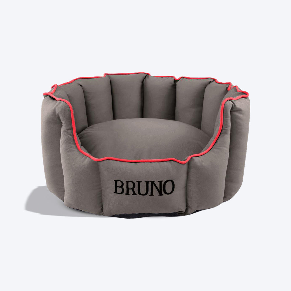 HUFT Personalised Cosy Puppy/Cat Bed - Grey - Heads Up For Tails