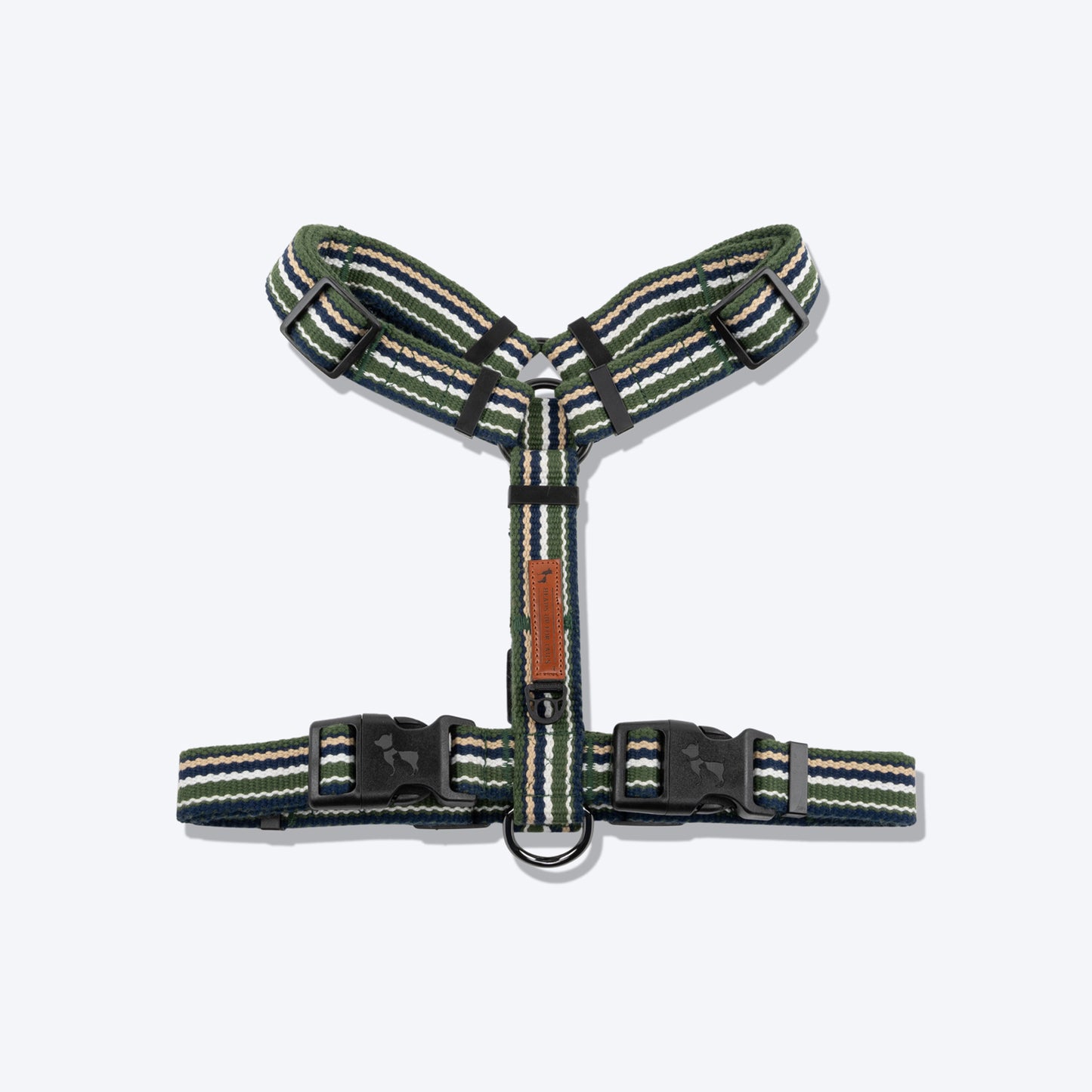 HUFT Vintage Dog H-Harness - Navy & Green-1