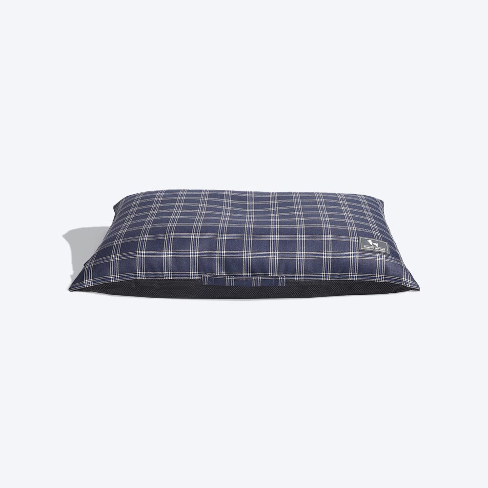 HUFT Checkered Dog Bed - Navy-1