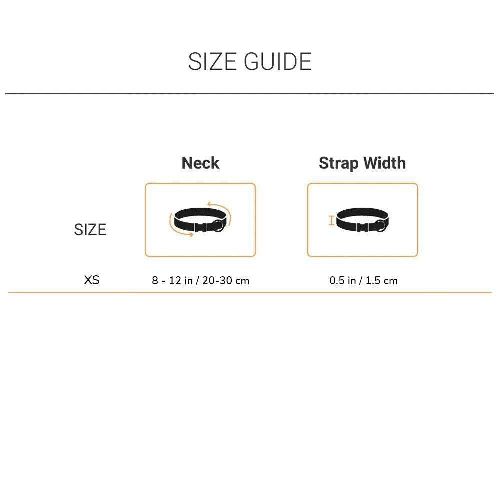 HUFT Essentials Nylon Dog Collar - Black -XS - Heads Up For Tails