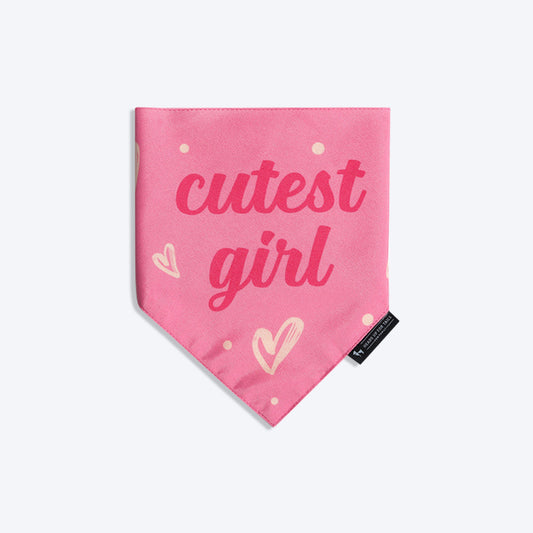 HUFT Cutest Girl Bandana For Puppy/Kitten - Pink - Heads Up For Tails