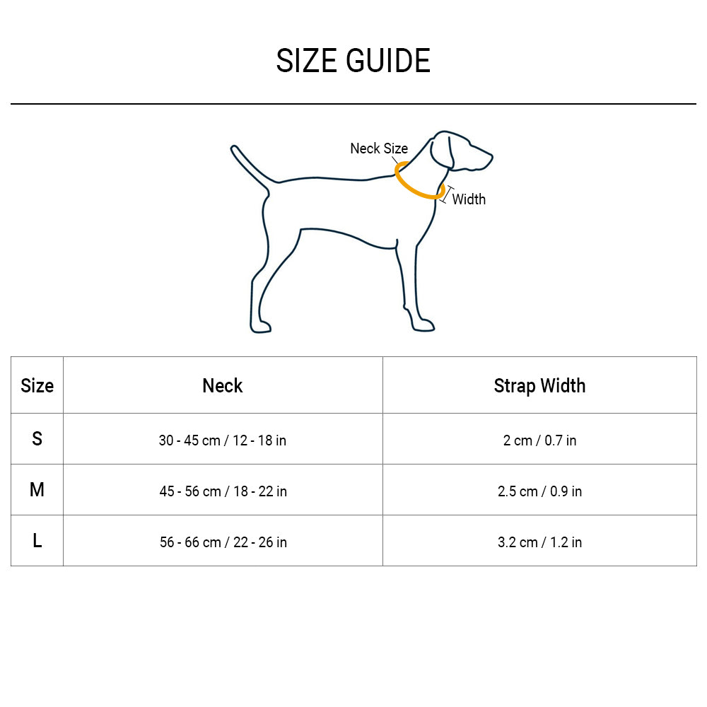 HUFT Essentials Nylon Dog Collar - Yellow (Can be Personalised) - Heads Up For Tails