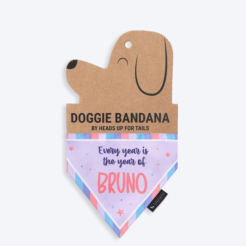 HUFT Every Year Is The Year of Your Pet Personalised Dog Bandana - Heads Up For Tails
