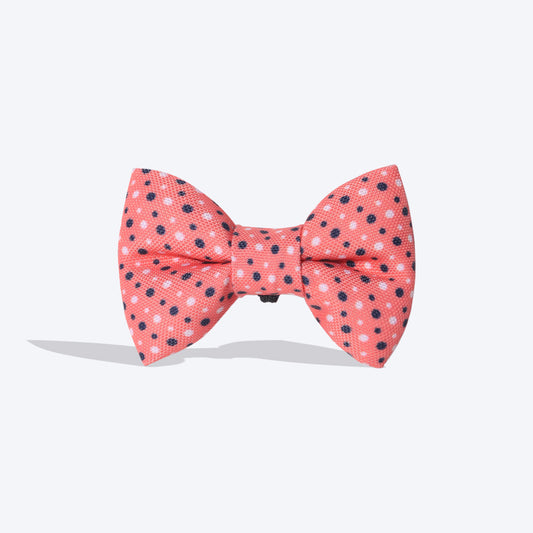 HUFT Flower Child Cat/Puppy Bow Tie - Peach - Heads Up For Tails
