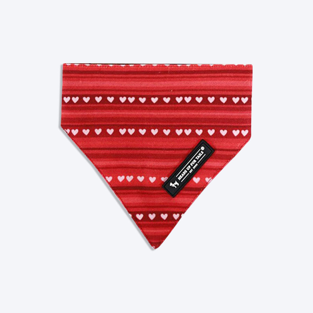 HUFT Heart Stripes Reversible Dog Bandana - Heads Up For Tails