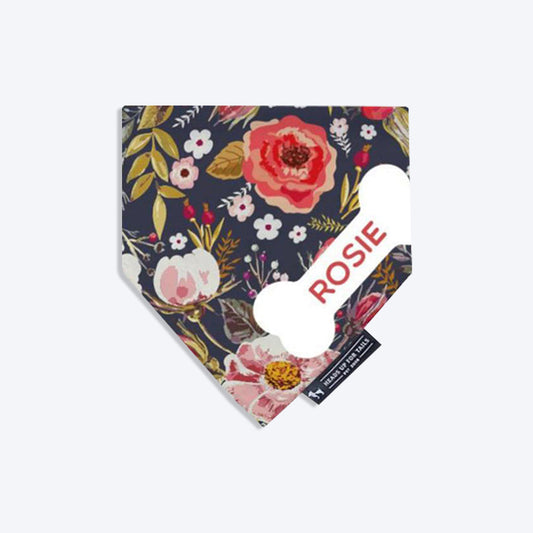 HUFT Moonlit Roses Personalised Dog Bandana - Heads Up For Tails