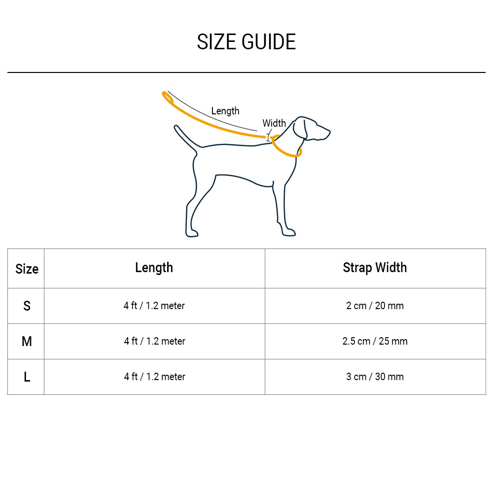 HUFT Pastel Pawprint Rain Friendly Dog Leash - Green - 1.2 m - Heads Up For Tails