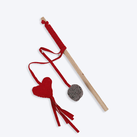HUFT Paws For Earth Cat Wand Toy - Heart - Heads Up For Tails