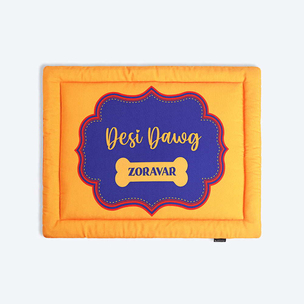 HUFT Personalised Desi Dawg Dog Mat - Heads Up For Tails