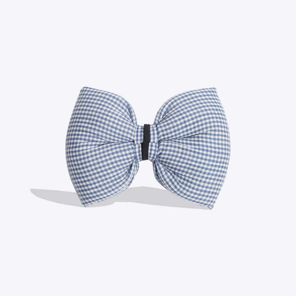 HUFT Personalised Monogrammed Bow Tie for Dogs - Blue - Heads Up For Tails