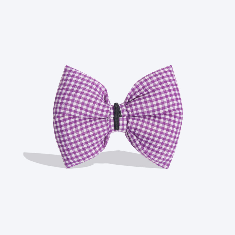 HUFT Personalised Monogrammed Bow Tie for Dogs - Violet - Heads Up For Tails