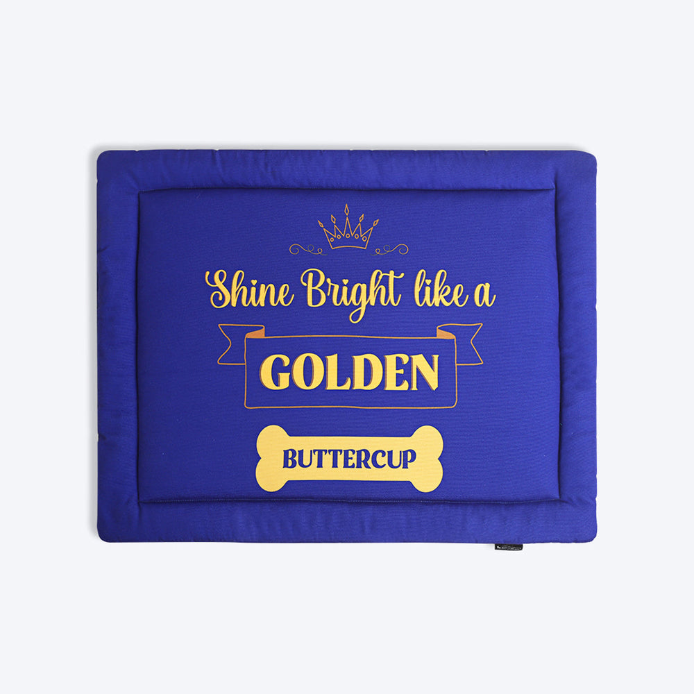 HUFT Personalised Shine Bright Like a Golden Dog Mat - Heads Up For Tails