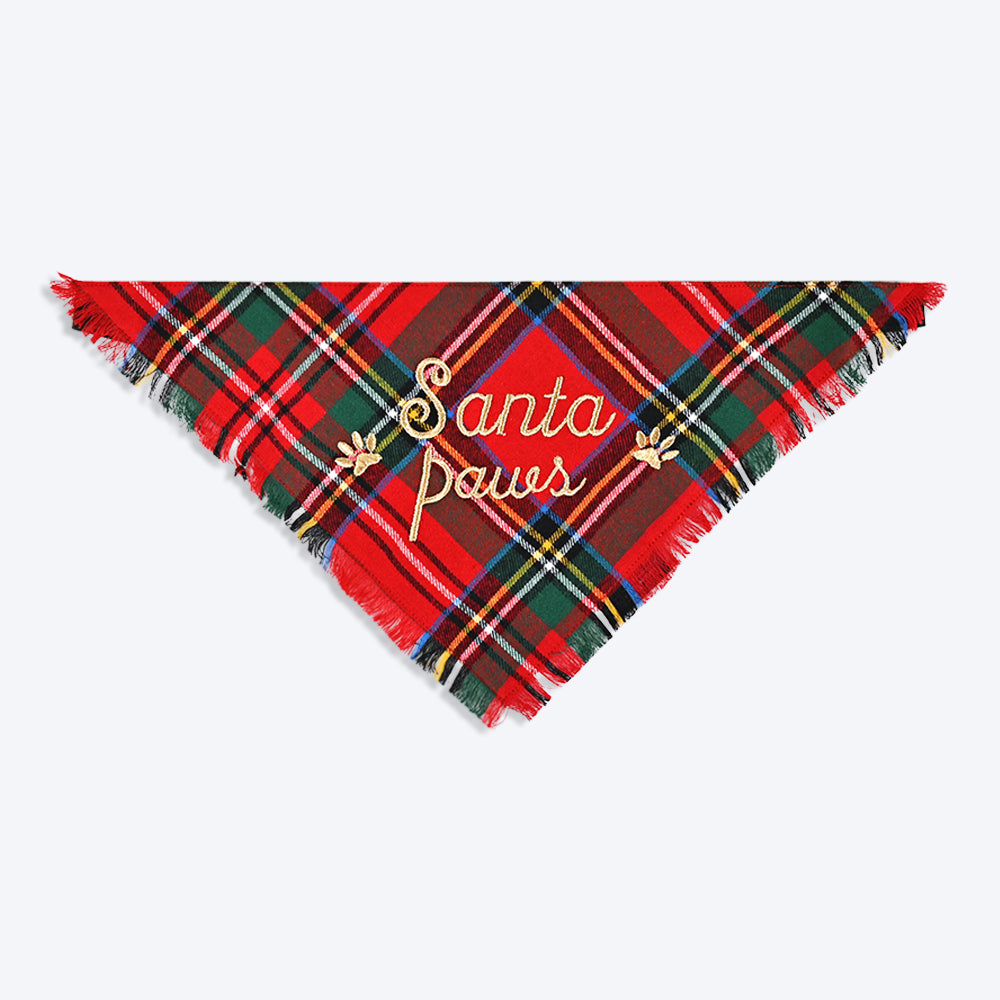HUFT Santa Paws In Town Dog Bandana (Red and Green) - Heads Up For Tails