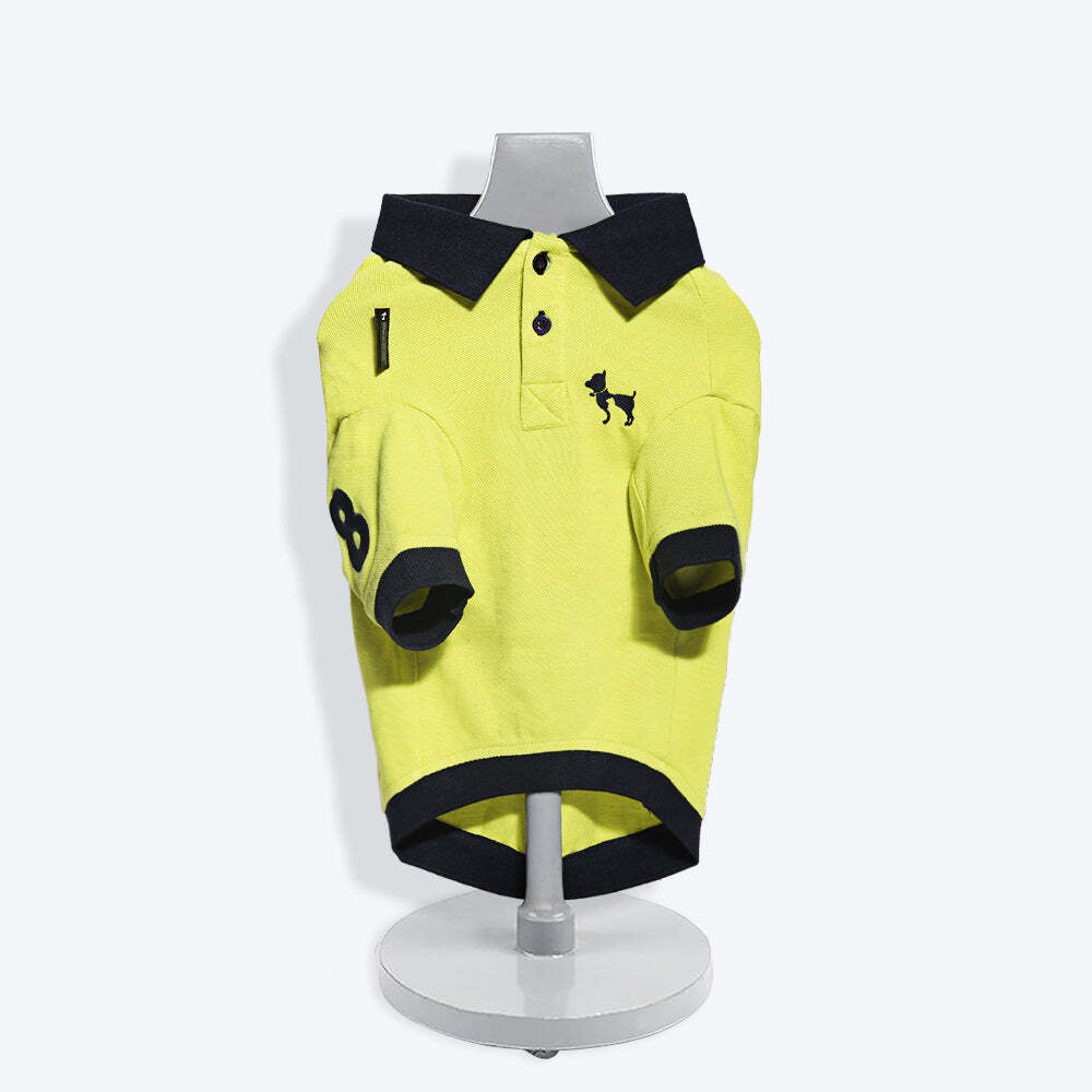 HUFT Solid Polo Dog T-Shirt - Lemon Green - Heads Up For Tails