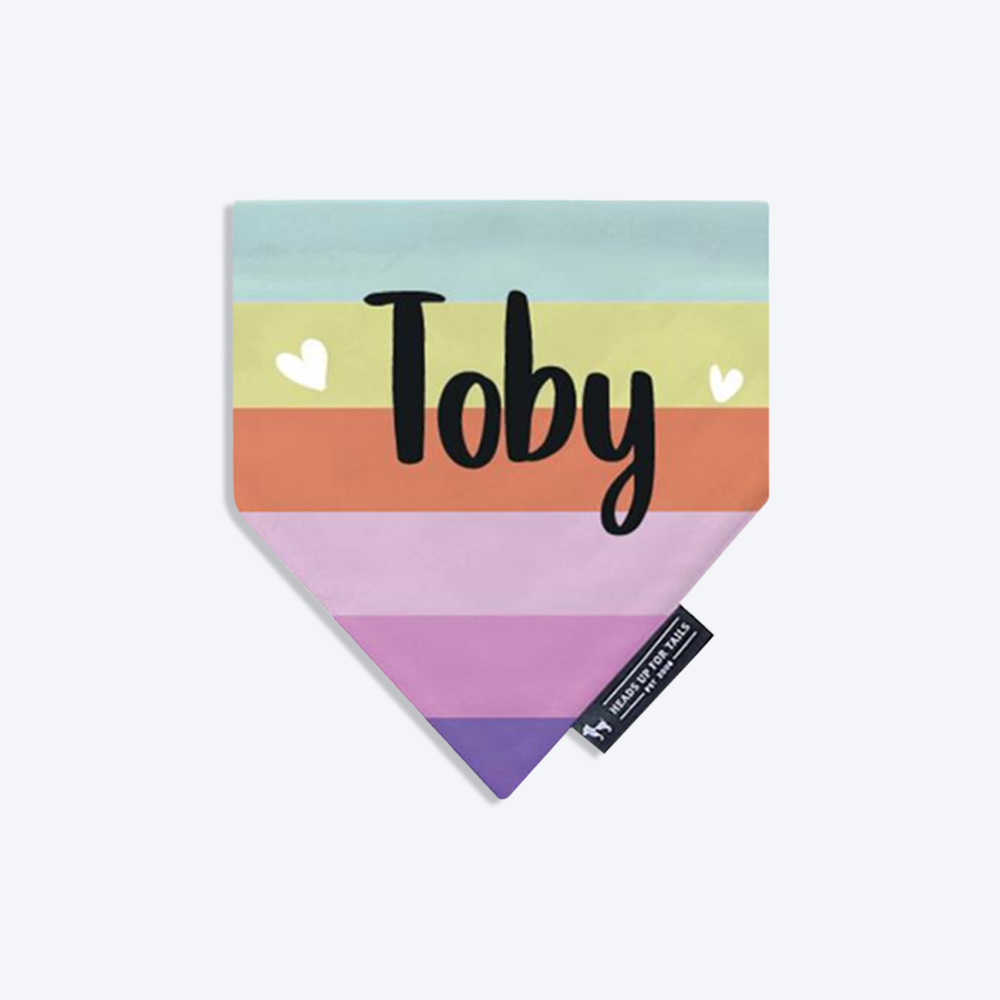 HUFT Technicolour Trance Personalised Dog Bandana - Heads Up For Tails