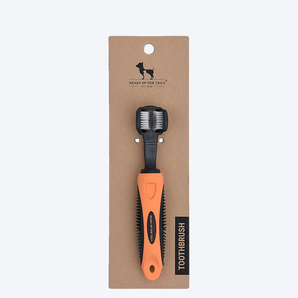 HUFT Toothbrush for Dogs - Orange - Heads Up For Tails