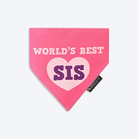 HUFT World's Best Sis Dog Bandana - Heads Up For Tails