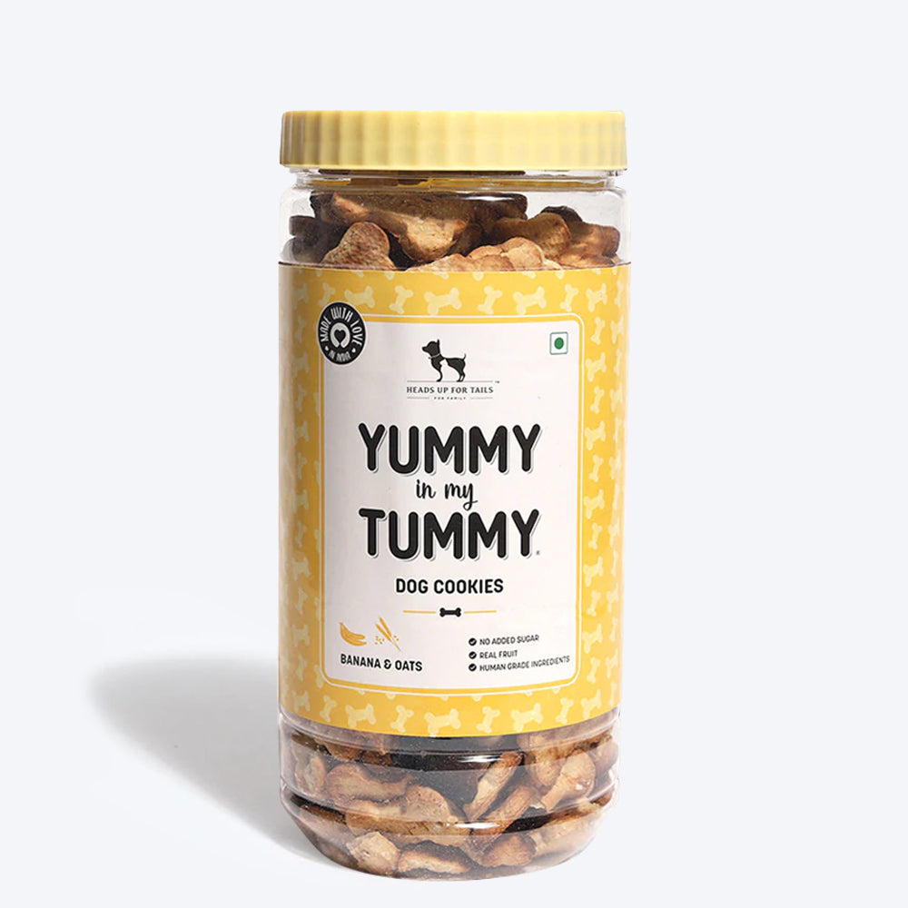 HUFT YIMT Banana & Oats Vegetarian Dog Biscuits - Heads Up For Tails