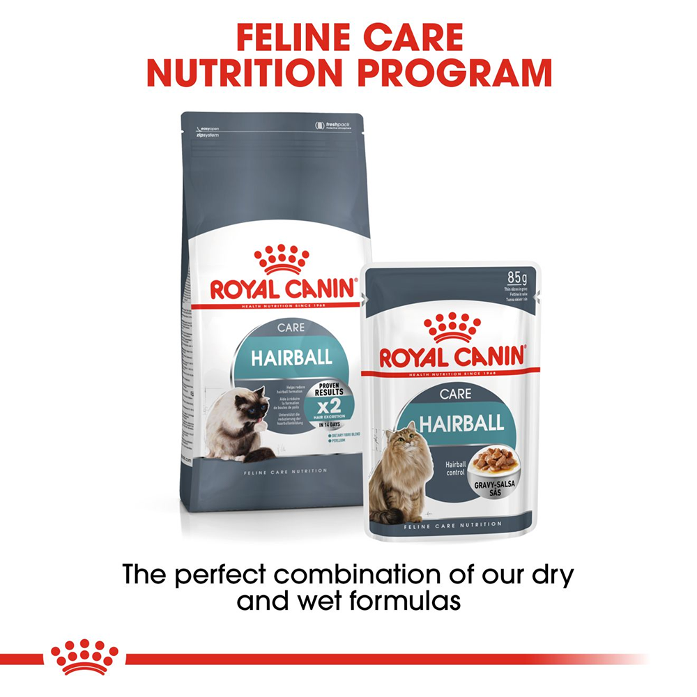 Royal Canin Hairball Care Wet Cat Food - 85 g packs - Heads Up For Tails