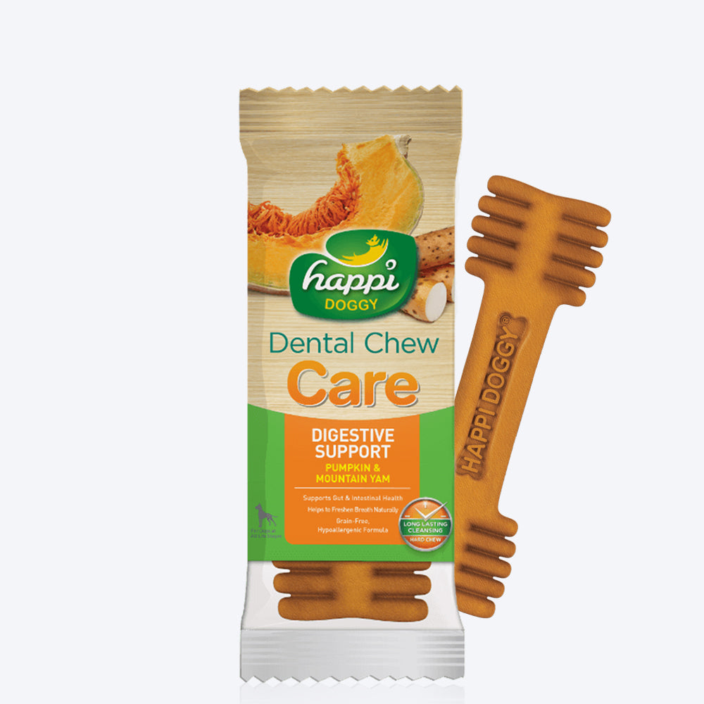Happi Doggy Vegetarian Dental Chew Digestive Support Pumpkin Mountain Yam Singles 25 g