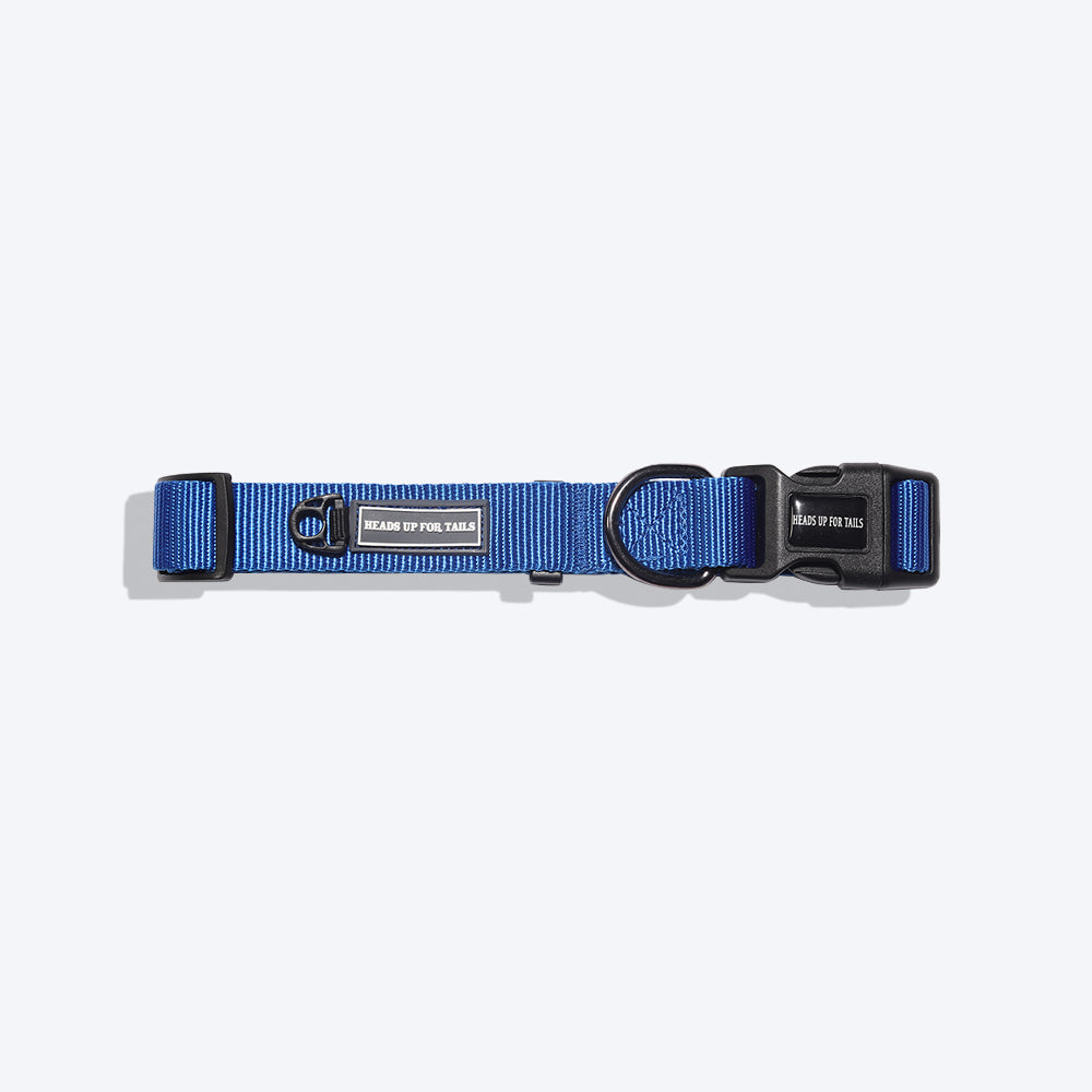 HUFT Essentials Nylon Dog Collar - Navy (Can be Personalised) - Heads Up For Tails