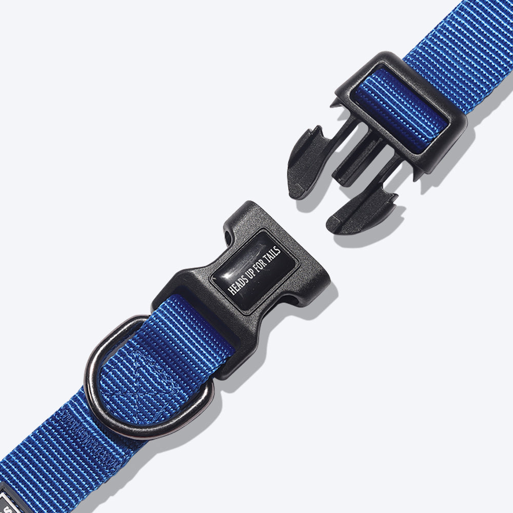 HUFT Essentials Nylon Dog Collar - Navy (Can be Personalised) - Heads Up For Tails