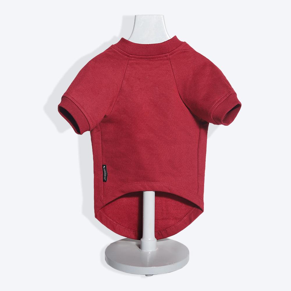 HUFT Printed Dog Sweatshirt - Maroon-6