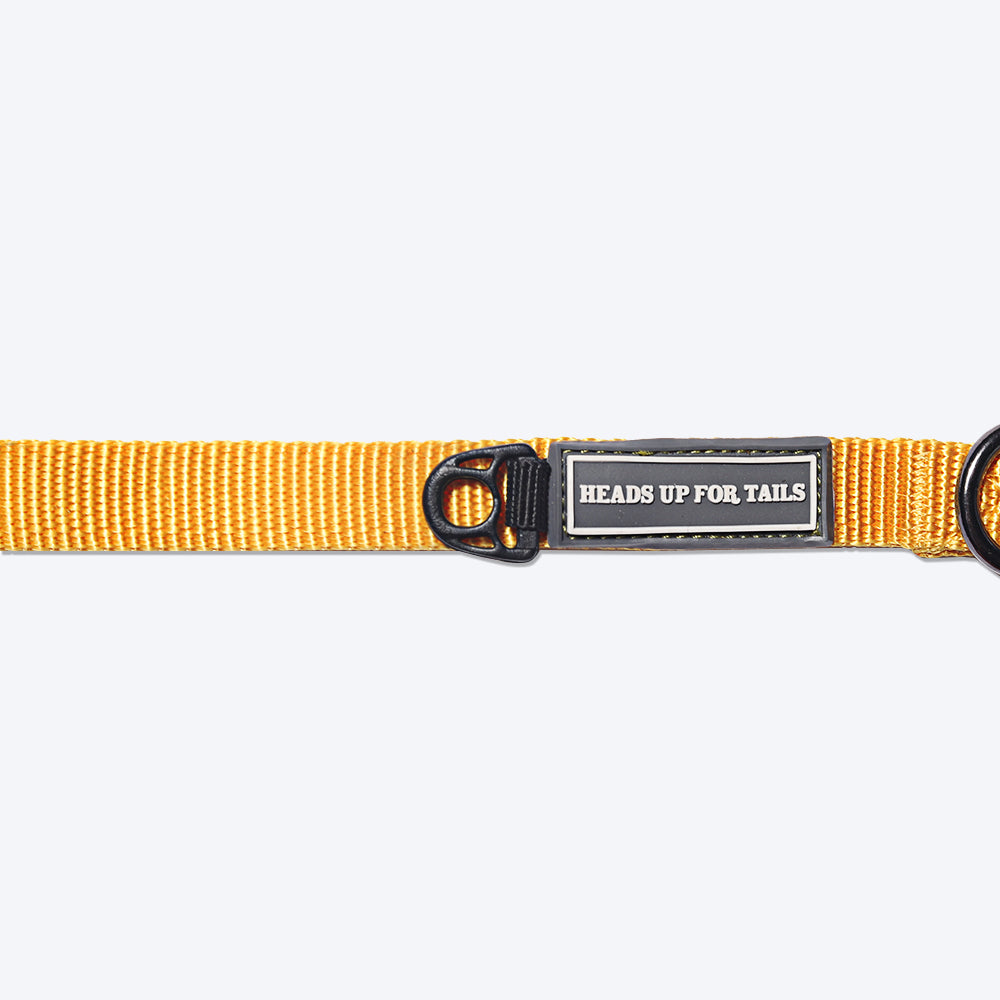 HUFT Nylon Collar For Puppies and Small Dogs - Yellow - Heads Up For Tails