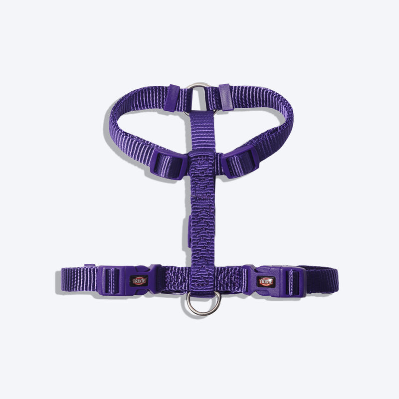 Trixie Premium Nylon H-Harness For Dogs - Violet - Heads Up For Tails
