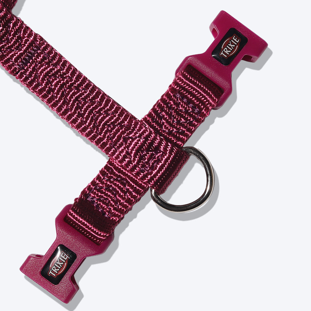 Trixie Premium Nylon H-Harness For Dogs - Orchid - Heads Up For Tails