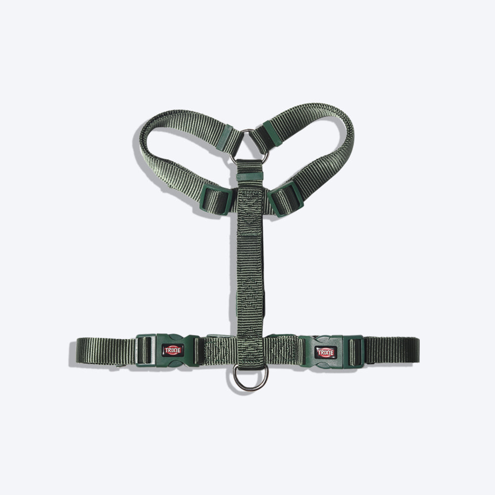 Trixie Premium Nylon H-Harness For Dogs - Forest - Heads Up For Tails