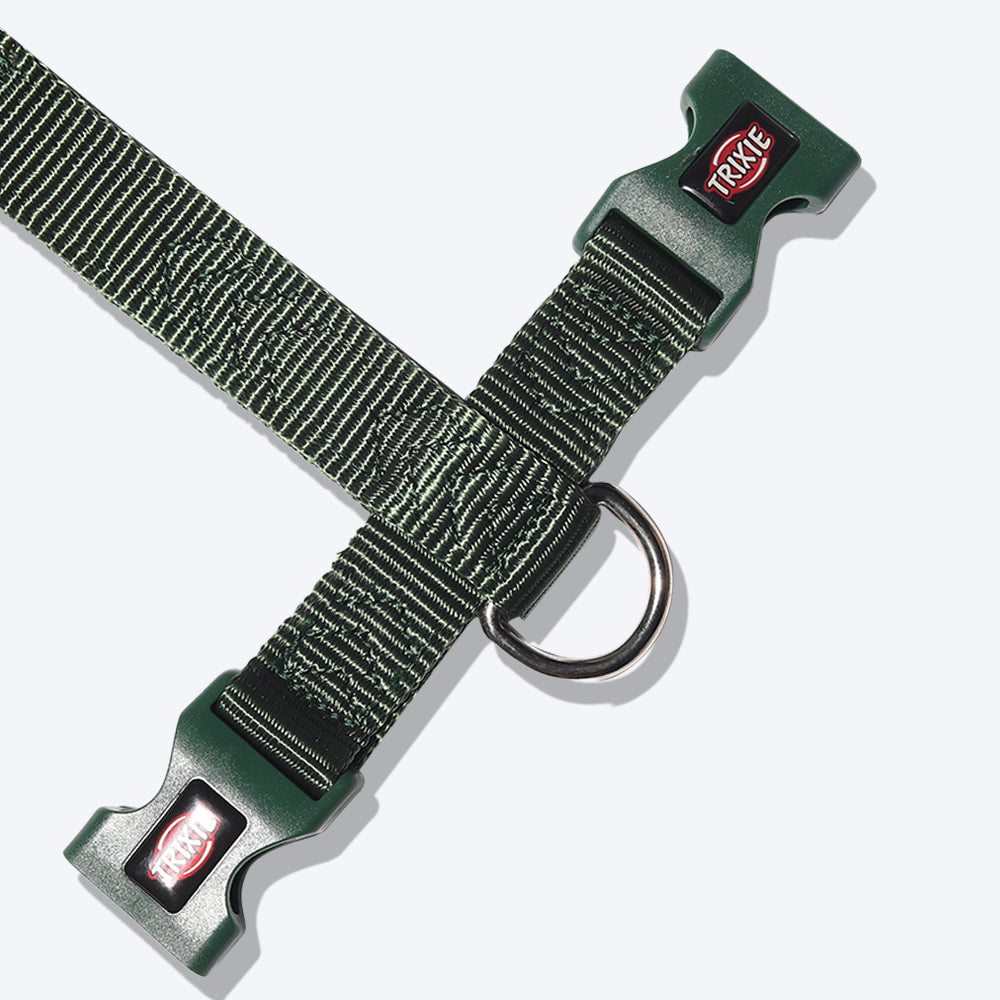 Trixie Premium Nylon H-Harness For Dogs - Forest - Heads Up For Tails