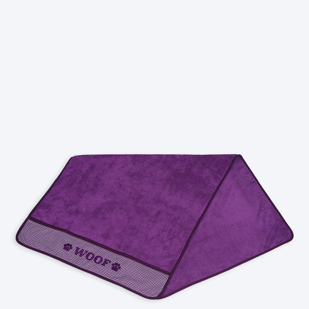 HUFT Microfibre Towel for Dogs - Mauve - Heads Up For Tails