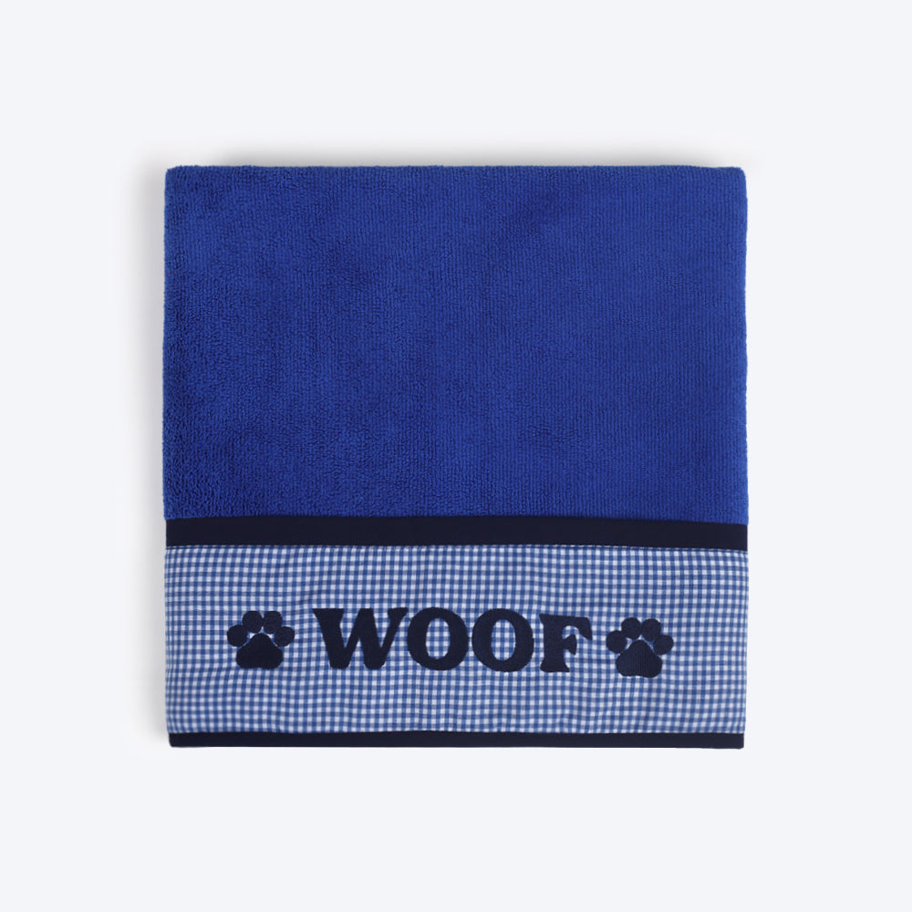 HUFT Microfibre Towel for Pets - Blue - Heads Up For Tails