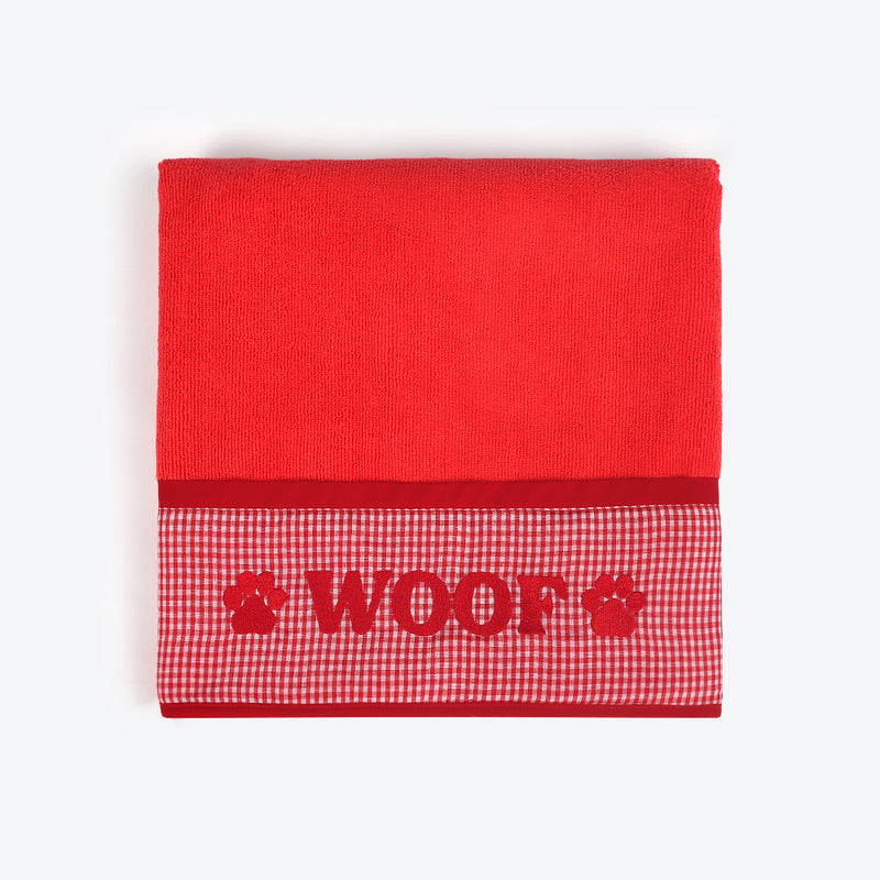 HUFT Microfibre Towel for Pets - Red - Heads Up For Tails
