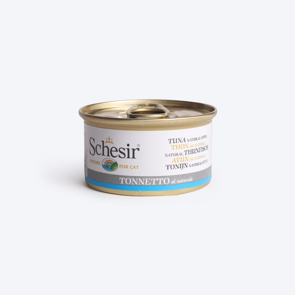 Schesir 54% Tuna Natural Style Wet Cat Food - 85 g - Heads Up For Tails