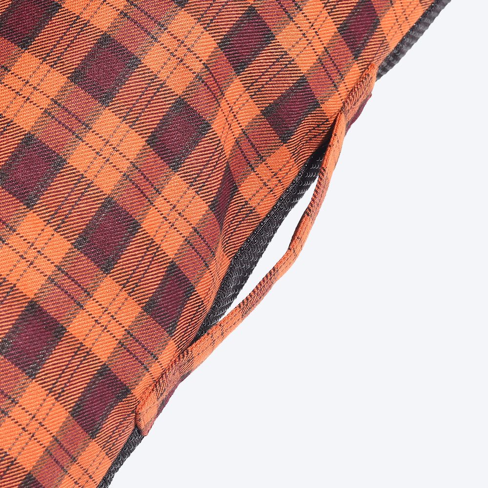 HUFT Checkered Dog Bed - Orange4