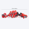HUFT Knotty Challenge Rope Toy - Orange/ Grey - 22 cm - Heads Up For Tails