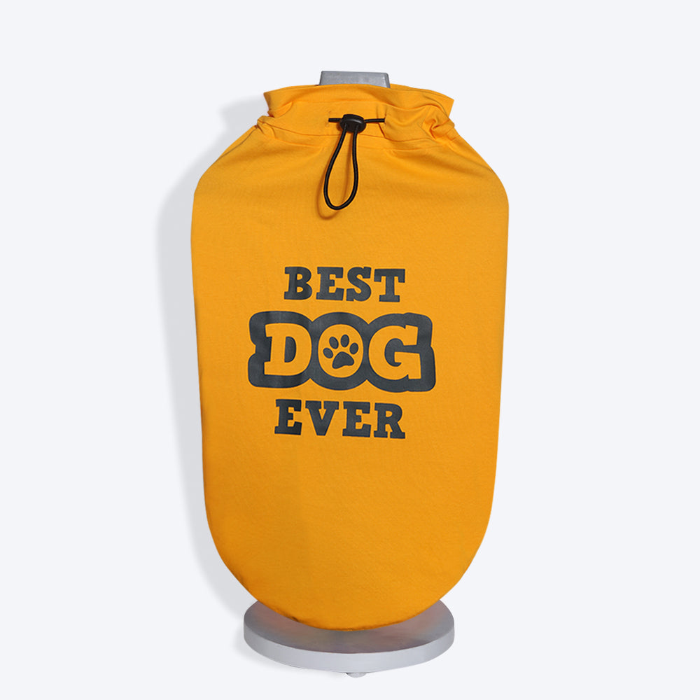 HUFT Best Dog Ever T-Shirt For Dog - Yellow - Heads Up For Tails