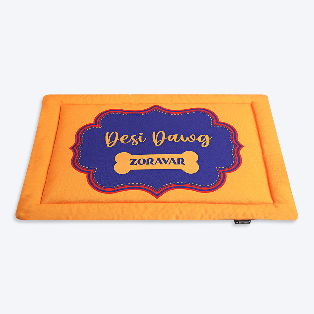 HUFT Personalised Desi Dawg Dog Mat - Heads Up For Tails