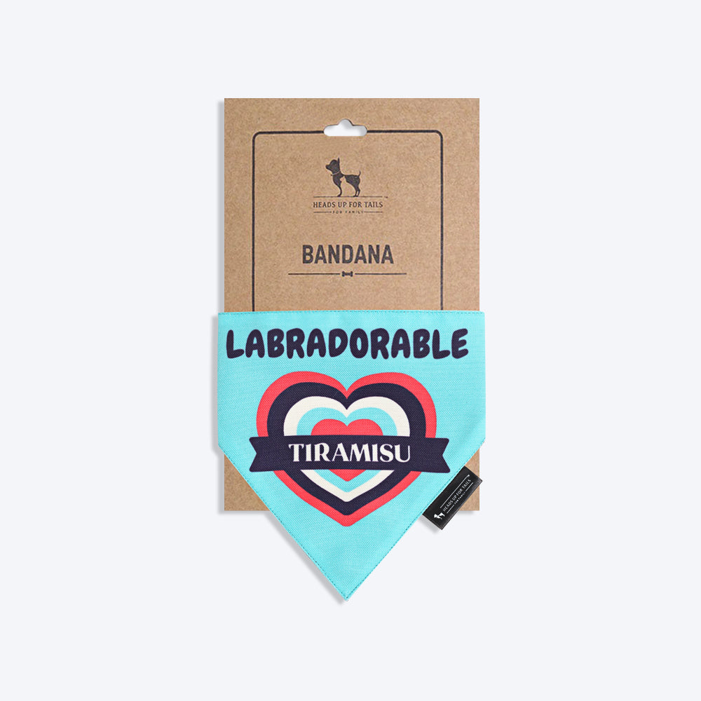 HUFT Personalised Labradorable (Pet¢'¬€¦¡¬'¬¦¡¬'¬€¦¡¬'¬¦¾¢s Name) Bandana - Heads Up For Tails