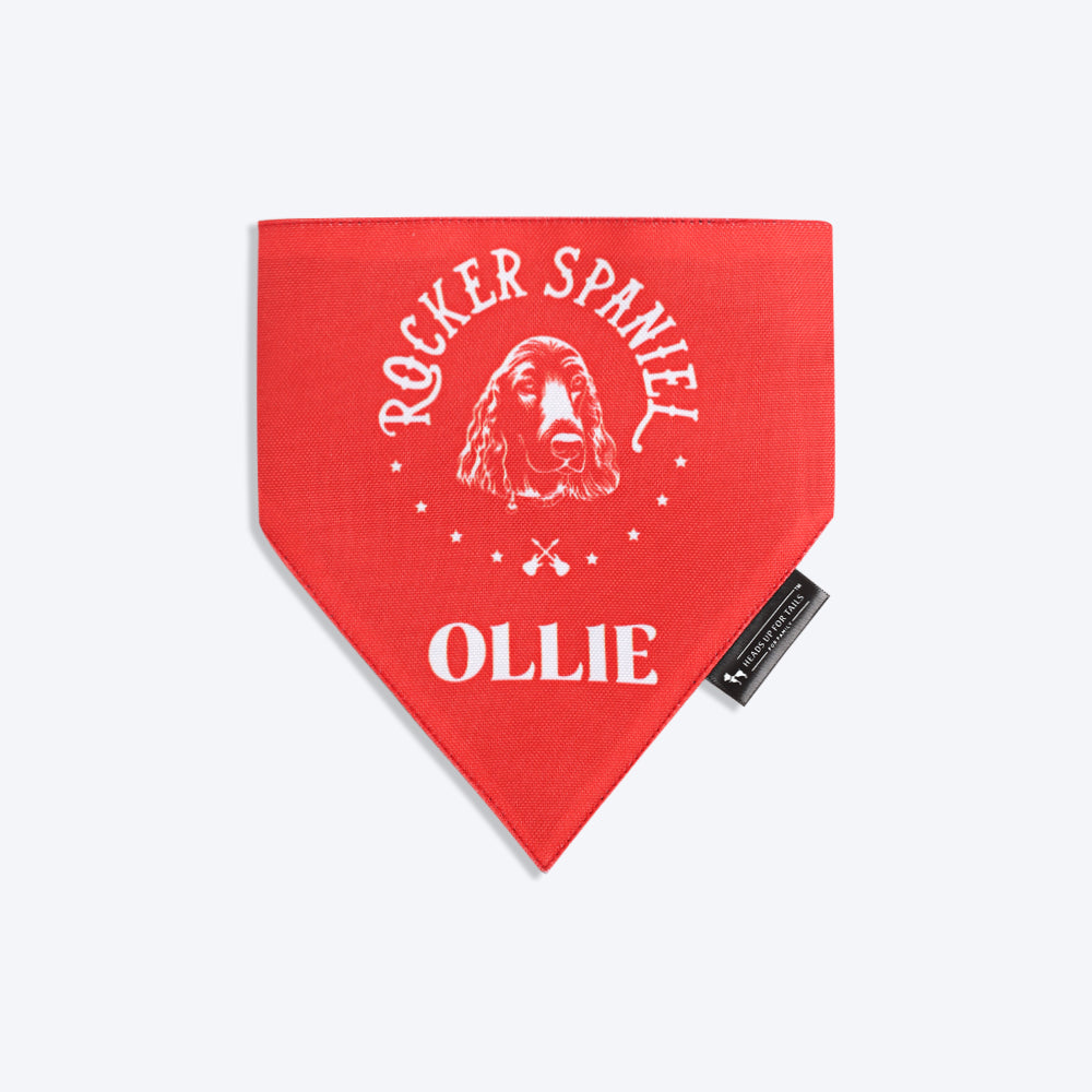 HUFT Personalised Rocker Spaniel (Pet¢'¬€¦¡¬'¬¦¡¬'¬€¦¡¬'¬¦¾¢s Name) Bandana - Heads Up For Tails