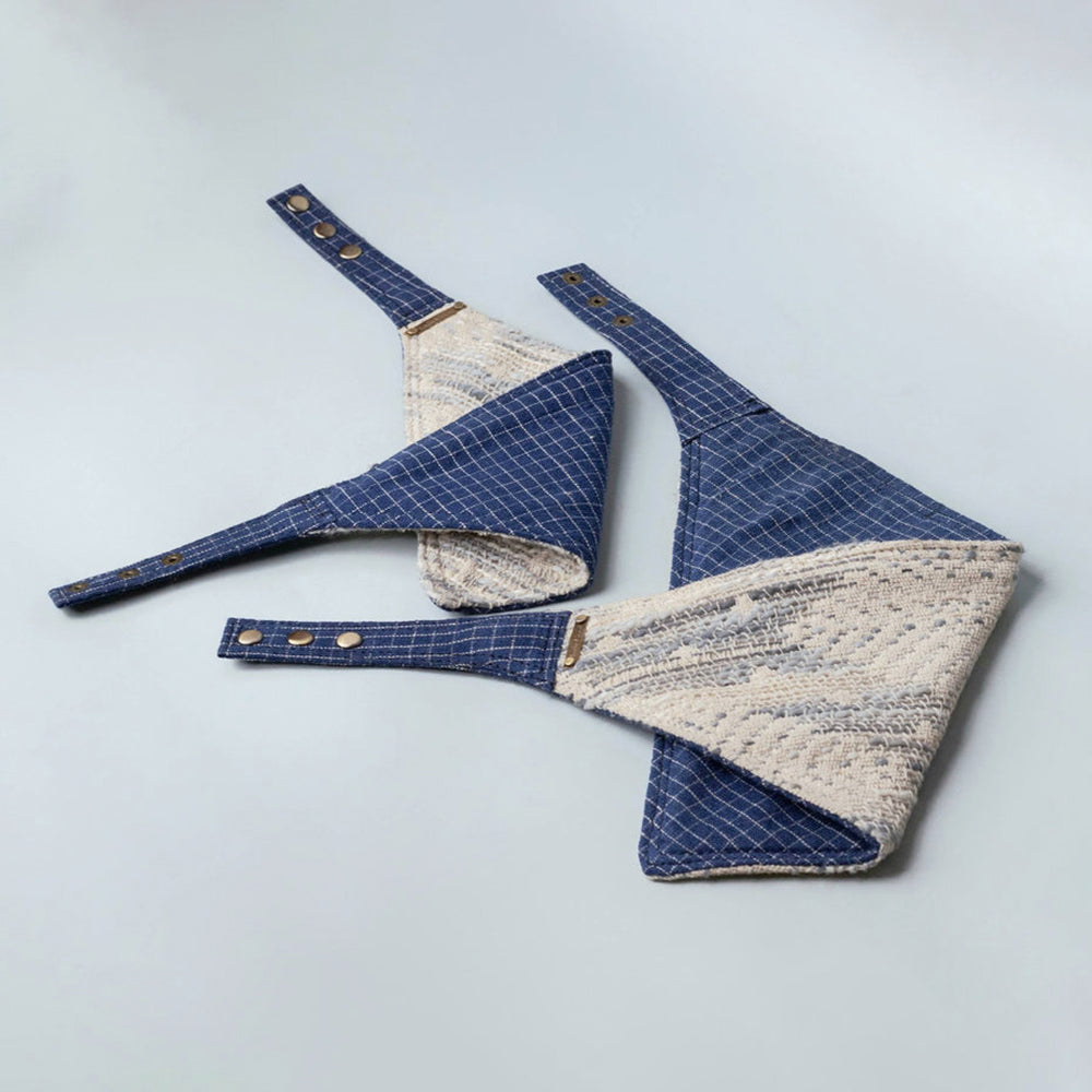 IndieGood Handloom 2 in 1 Bandana For Dog - Soft Weaves - M/L - Heads Up For Tails