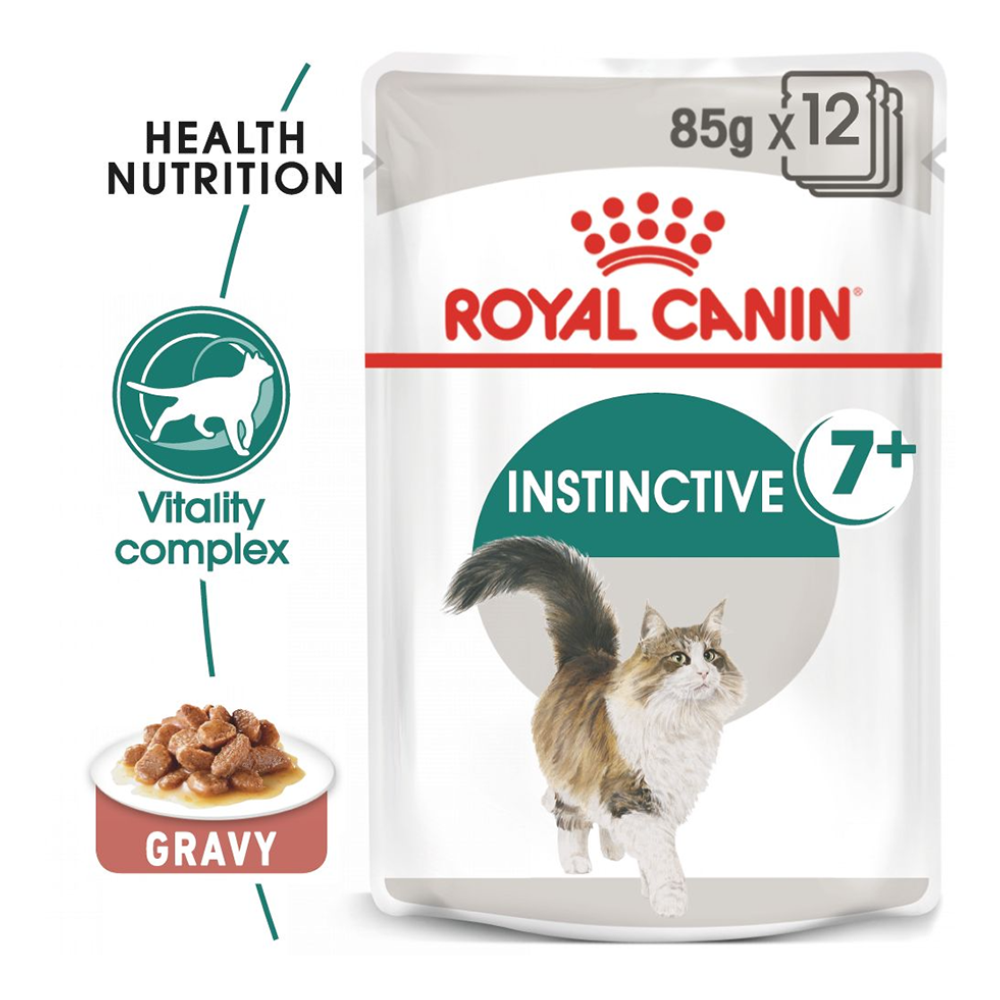 Royal Canin Instinctive +7 Adult Wet Cat Food - 85 g packs - Heads Up For Tails