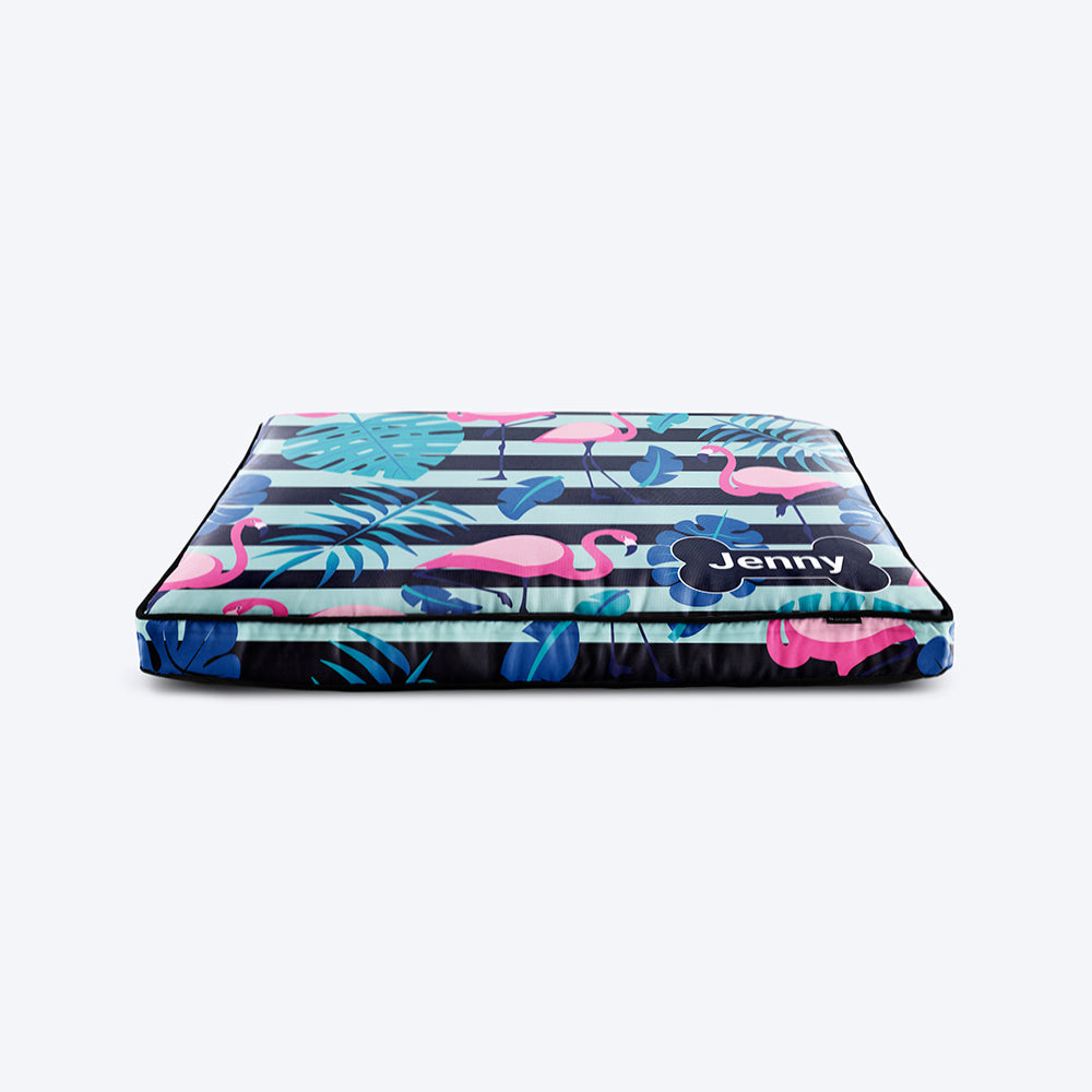 HUFT Tickled Pink Personalised Dog Bed - Heads Up For Tails